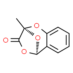 ChemSpider 2D Image | (1R,9S)-9-Methyl-8,11,12-trioxatricyclo[7.2.1.0~2,7~]dodeca-2,4,6-trien-10-one | C10H8O4