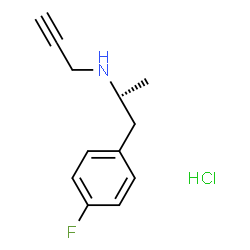 ChemSpider 2D Image | N-[(2R)-1-(4-Fluorophenyl)-2-propanyl]-2-propyn-1-amine hydrochloride (1:1) | C12H15ClFN