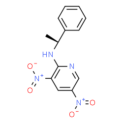 ChemSpider 2D Image | 3,5-Dinitro-N-[(1R)-1-phenylethyl]-2-pyridinamine | C13H12N4O4