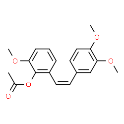 ChemSpider 2D Image | 2-[(Z)-2-(3,4-Dimethoxyphenyl)vinyl]-6-methoxyphenyl acetate | C19H20O5