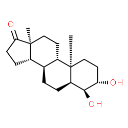 ChemSpider 2D Image | (3beta,4alpha,5beta)-3,4-Dihydroxyandrostan-17-one | C19H30O3