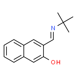 ChemSpider 2D Image | 3-{(E)-[(2-Methyl-2-propanyl)imino]methyl}-2-naphthol | C15H17NO