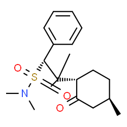 ChemSpider 2D Image | (1S)-N,N,2-Trimethyl-2-[(1S,4R)-4-methyl-2-oxocyclohexyl]-1-phenyl-1-propanesulfonamide | C19H29NO3S