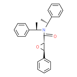 ChemSpider 2D Image | (2S,3R)-3-Phenyl-N,N-bis[(1R)-1-phenylethyl]-2-oxiranecarboxamide | C25H25NO2