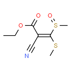 ChemSpider 2D Image | Ethyl (2Z)-2-cyano-3-(methylsulfanyl)-3-(methylsulfinyl)acrylate | C8H11NO3S2