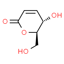 ChemSpider 2D Image | (5S,6R)-5-Hydroxy-6-(hydroxymethyl)-5,6-dihydro-2H-pyran-2-one | C6H8O4