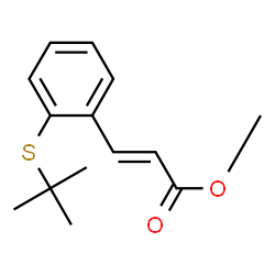ChemSpider 2D Image | Methyl (2E)-3-{2-[(2-methyl-2-propanyl)sulfanyl]phenyl}acrylate | C14H18O2S