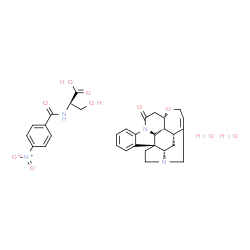 ChemSpider 2D Image | N-(4-Nitrobenzoyl)serine - strychnidin-10-one hydrate (1:1:2) | C31H36N4O10