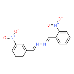 ChemSpider 2D Image | (1E,2E)-1-(2-Nitrobenzylidene)-2-(3-nitrobenzylidene)hydrazine | C14H10N4O4