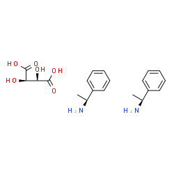 ChemSpider 2D Image | (2R,3R)-2,3-Dihydroxysuccinic acid - (1S)-1-phenylethanamine (1:2) | C20H28N2O6