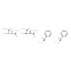ChemSpider 2D Image | (2R,3R)-2,3-dihydroxybutanedioic acid; (1S)-1-phenylethanamine | C24H34N2O12