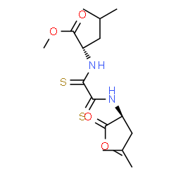 ChemSpider 2D Image | Dimethyl (2S,2'S)-2,2'-[(1,2-dithioxo-1,2-ethanediyl)diimino]bis(4-methylpentanoate) | C16H28N2O4S2