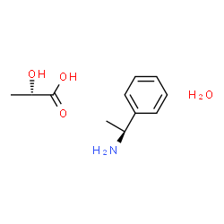 ChemSpider 2D Image | (2S)-2-Hydroxypropanoic acid - (1S)-1-phenylethanamine hydrate (1:1:1) | C11H19NO4