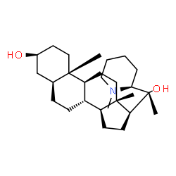 ChemSpider 2D Image | (3beta,5alpha,20R)-20-[(2S)-1-Methyl-2-piperidinyl]pregnane-3,20-diol | C27H47NO2