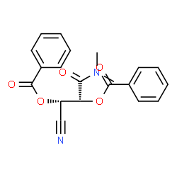 ChemSpider 2D Image | (1S,2R)-1-Cyano-3-(dimethylamino)-3-oxo-1,2-propanediyl dibenzoate | C20H18N2O5
