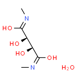 ChemSpider 2D Image | (2R,3R)-2,3-Dihydroxy-N,N'-dimethylsuccinamide hydrate (1:1) | C6H14N2O5