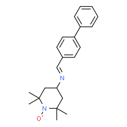 ChemSpider 2D Image | {4-[(E)-(4-Biphenylylmethylene)amino]-2,2,6,6-tetramethyl-1-piperidinyl}oxidanyl | C22H27N2O