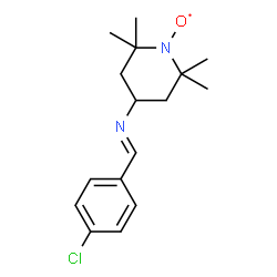 ChemSpider 2D Image | {4-[(E)-(4-Chlorobenzylidene)amino]-2,2,6,6-tetramethyl-1-piperidinyl}oxidanyl | C16H22ClN2O