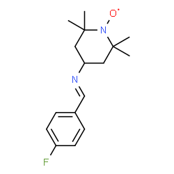 ChemSpider 2D Image | {4-[(E)-(4-Fluorobenzylidene)amino]-2,2,6,6-tetramethyl-1-piperidinyl}oxidanyl | C16H22FN2O