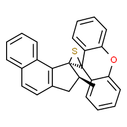 ChemSpider 2D Image | (1S,2S)-2-Methyl-2,3-dihydrodispiro[cyclopenta[a]naphthalene-1,2'-thiirane-3',9''-xanthene] | C27H20OS