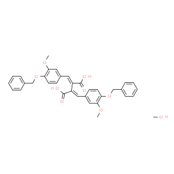 ChemSpider 2D Image | (2E,3E)-Bis[4-(benzyloxy)-3-methoxybenzylidene]succinic acid - methanol (1:1) | C35H34O9