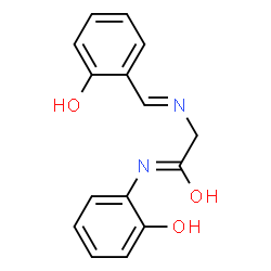 ChemSpider 2D Image | (E)-N~2~-(2-Hydroxybenzylidene)-N-(2-hydroxyphenyl)glycinamide | C15H14N2O3