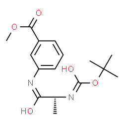 ChemSpider 2D Image | Methyl 3-[(N-{[(2-methyl-2-propanyl)oxy]carbonyl}alanyl)amino]benzoate | C16H22N2O5