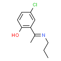 ChemSpider 2D Image | 4-Chloro-2-[(1E)-N-propylethanimidoyl]phenol | C11H14ClNO