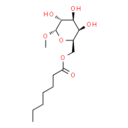 ChemSpider 2D Image | Methyl 6-O-heptanoyl-alpha-D-galactopyranoside | C14H26O7