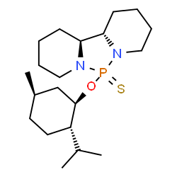 ChemSpider 2D Image | (11aS,11bS)-6-{[(1R,2S,5R)-2-Isopropyl-5-methylcyclohexyl]oxy}decahydropyrido[1',2':3,4][1,3,2]diazaphospholo[1,5-a]pyridine 6-sulfide | C20H37N2OPS