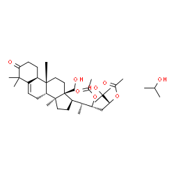 ChemSpider 2D Image | (4S,9beta,20S,22R,24R)-18,25-Dihydroxy-9,10,14-trimethyl-1-oxo-4,9-cyclo-9,10-secocholest-5-ene-22,24-diyl diacetate - 2-propanol (1:1) | C37H62O8