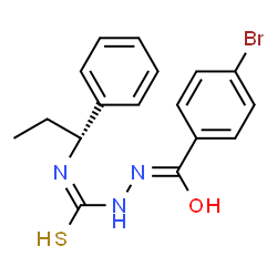 ChemSpider 2D Image | 2-(4-Bromobenzoyl)-N-[(1R)-1-phenylpropyl]hydrazinecarbothioamide | C17H18BrN3OS