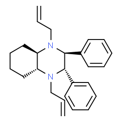 ChemSpider 2D Image | (2S,3S,4aR,8aR)-1,4-Diallyl-2,3-diphenyldecahydroquinoxaline | C26H32N2