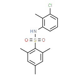 ChemSpider 2D Image | N-(3-Chloro-2-methylphenyl)-2,4,6-trimethylbenzenesulfonamide | C16H18ClNO2S