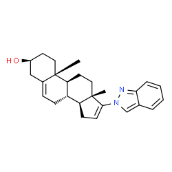 ChemSpider 2D Image | (3beta)-17-(2H-Indazol-2-yl)androsta-5,16-dien-3-ol | C26H32N2O