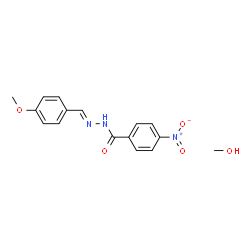 ChemSpider 2D Image | N'-[(E)-(4-Methoxyphenyl)methylene]-4-nitrobenzohydrazide - methanol (1:1) | C16H17N3O5