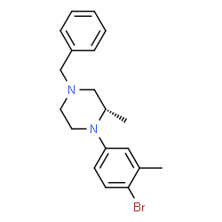 ChemSpider 2D Image | (2S)-4-Benzyl-1-(4-bromo-3-methylphenyl)-2-methylpiperazine | C19H23BrN2