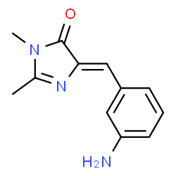ChemSpider 2D Image | (5Z)-5-(3-Aminobenzylidene)-2,3-dimethyl-3,5-dihydro-4H-imidazol-4-one | C12H13N3O