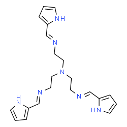 ChemSpider 2D Image | 2-[(E)-(1H-Pyrrol-2-ylmethylene)amino]-N,N-bis{2-[(E)-(1H-pyrrol-2-ylmethylene)amino]ethyl}ethanamine | C21H27N7