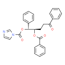 ChemSpider 2D Image | (1R,2R)-2-(Benzoyloxy)-5-oxo-1,5-diphenylpentyl 1H-imidazole-1-carboxylate | C28H24N2O5