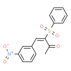 ChemSpider 2D Image | (3E)-4-(3-Nitrophenyl)-3-(phenylsulfonyl)-3-buten-2-one | C16H13NO5S