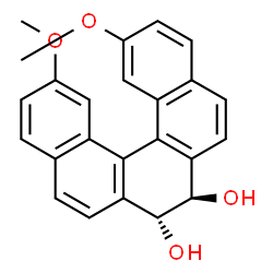 ChemSpider 2D Image | (7R,8R)-2,13-Dimethoxy-7,8-dihydro-7,8-pentahelicenediol | C24H20O4