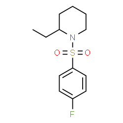 ChemSpider 2D Image | 2-Ethyl-1-[(4-fluorophenyl)sulfonyl]piperidine | C13H18FNO2S