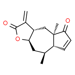 ChemSpider 2D Image | (3aS,4aR,7aS,8S,9aR)-4a,8-Dimethyl-3-methylene-3,3a,4,4a,7a,8,9,9a-octahydroazuleno[6,5-b]furan-2,5-dione | C15H18O3
