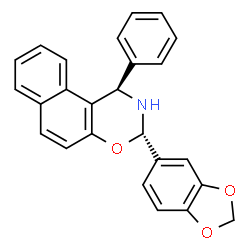 ChemSpider 2D Image | (1R,3S)-3-(1,3-Benzodioxol-5-yl)-1-phenyl-2,3-dihydro-1H-naphtho[1,2-e][1,3]oxazine | C25H19NO3