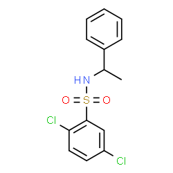 ChemSpider 2D Image | 2,5-Dichloro-N-(1-phenylethyl)benzenesulfonamide | C14H13Cl2NO2S