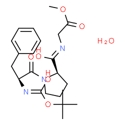 ChemSpider 2D Image | Methyl N-{[(2-methyl-2-propanyl)oxy]carbonyl}-L-phenylalanyl-D-prolylglycinate hydrate (1:1) | C22H33N3O7