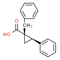 ChemSpider 2D Image | (1R,2R)-1-Benzyl-2-phenylcyclopropanecarboxylic acid | C17H16O2