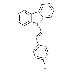 ChemSpider 2D Image | 9-(2-(4-chlorophenyl)vinyl)-9H-carbazole | C20H14ClN
