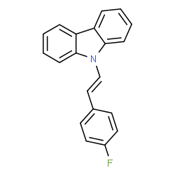 ChemSpider 2D Image | 9-(2-(4-fluorophenyl)vinyl)-9H-carbazole | C20H14FN